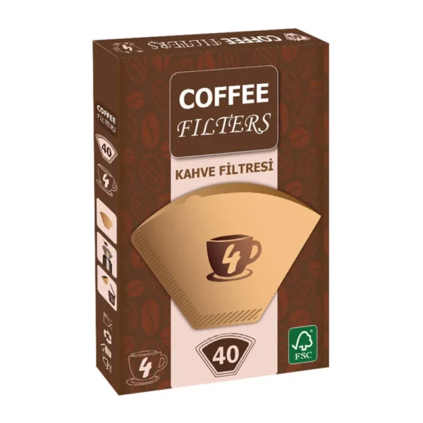 Coffee Filters Kahve Kağıdı 1x4 40'lı