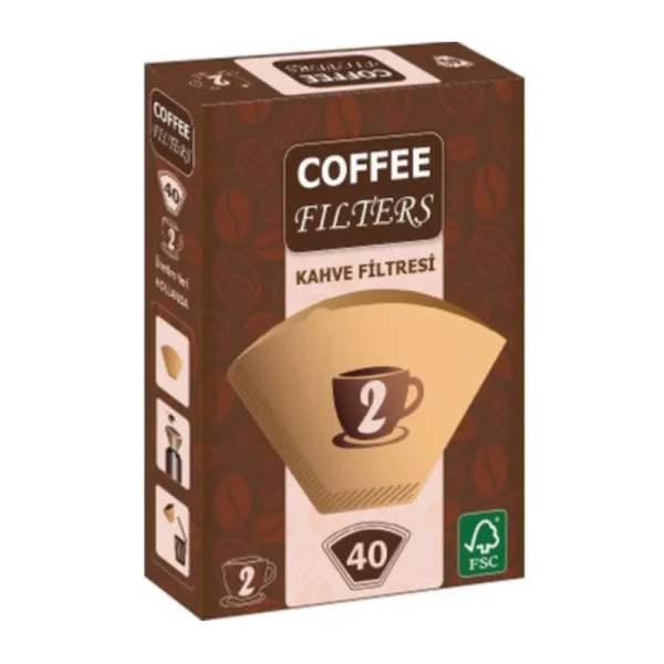 Coffee Filters Kahve Kağıdı 1×2 40'lı