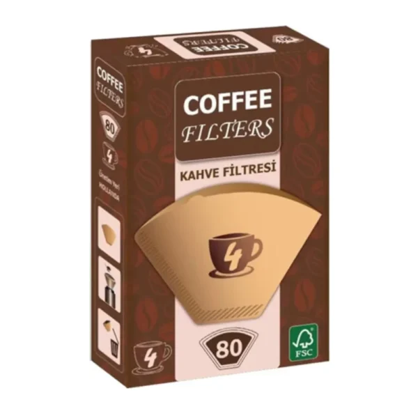 Coffee Filters Kahve Kağıdı 1×4 80'li