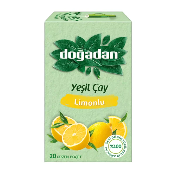 Doğadan Yeşil Çay Limonlu 20`li